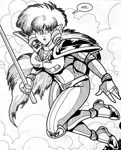 Sample from US comics Iczer 3